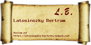 Latosinszky Bertram névjegykártya
